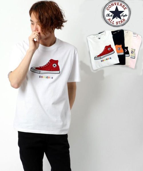 MARUKAWA(マルカワ)/【CONVERSE】コンバース  サガラ シューズ 半袖 Ｔシャツ ユニセックス/ホワイト