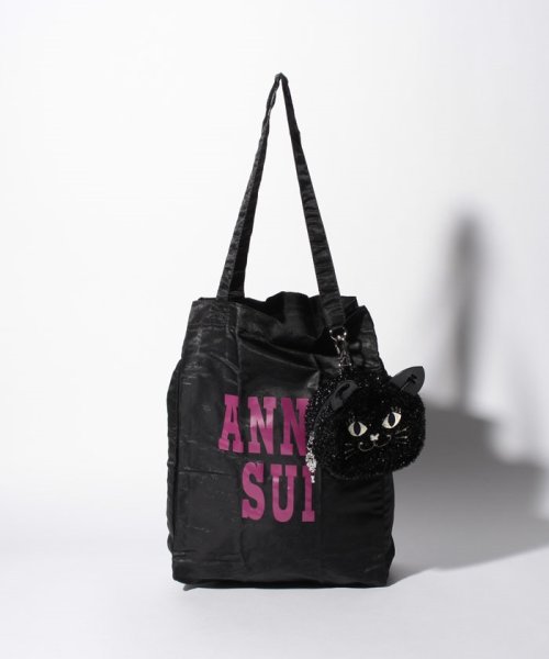 ANNA SUI BAG(アナスイ（バッグ）)/ポータブル トートバッグ withティティ/ブラック