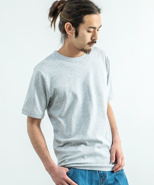 Rocky Monroe(ロッキーモンロー)/Hanes ヘインズ BEEFY－T ビーフィーT パックTシャツ メンズ タフ コットン 綿 シンプル カジュアル ヘビーウェイト 肉厚 ストレッチ リブ ギ/グレー