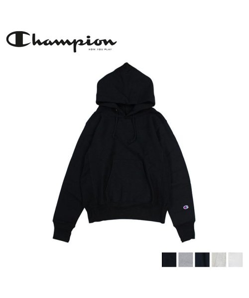 CHAMPION(チャンピオン)/チャンピオン Champion パーカー スウェット プルオーバー メンズ REVWESE WEAVE PULLOVER SWEAT SHIRT/ブラック