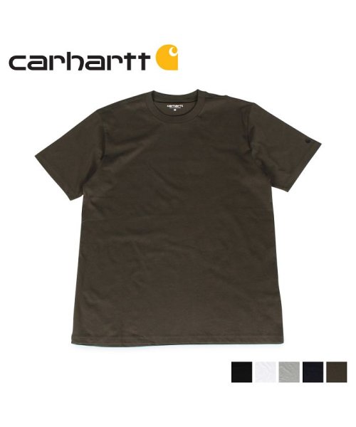 Carhartt(カーハート)/カーハート carhartt Tシャツ メンズ 半袖 無地 SS BASE T－SHIRT ブラック ホワイト グレー ダーク ネイビー オリーブ 黒 白 I0/オリーブ