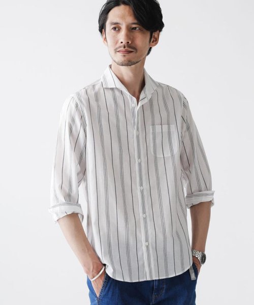 セール Flow Linen カッタウェイシャツ バリエーション ナノ ユニバース Nano Universe Magaseek