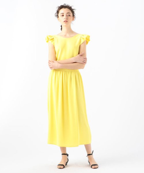 セール Tomorrowland Goods Tomorrowland Goods Maison Guillemette フリルスリーブ バックオープンワンピース Magaseek