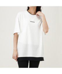 MAC HOUSE(women)(マックハウス（レディース）)/KAPPA カッパ フェイクレイヤードTシャツ F91477DM/ホワイト