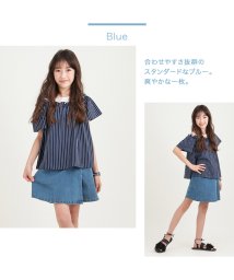 MAC HOUSE(kid's)(マックハウス（キッズ）)/NAVY ネイビー ガールズ ランクールラップショートパンツ M41036/ブルー