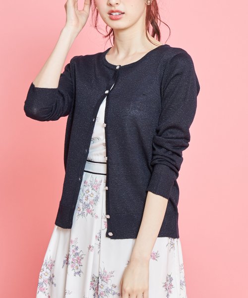 Uv加工ラメ入りカーディガン 503130011 トッコクローゼット Tocco