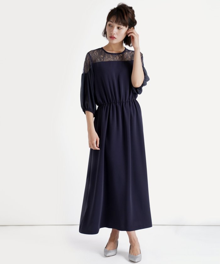 セール Radiate The Lifedress バルーンスリーブ レースドレス ラシュッド Lasud Magaseek