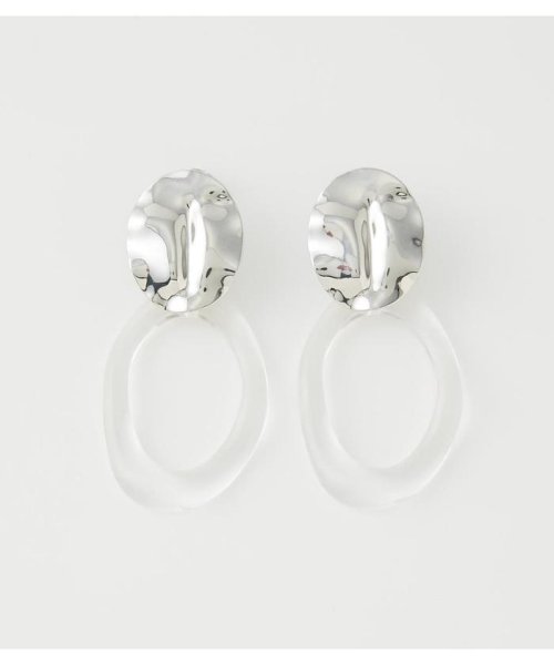 AZUL by moussy(アズールバイマウジー)/CLEAR ROUND EARRINGS/CLR