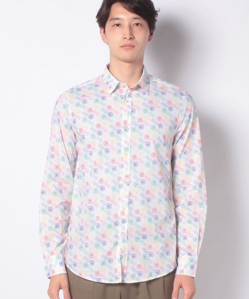 BENETTON (mens)(ベネトン（メンズ）)/コットン総柄長袖シャツ/マルチ