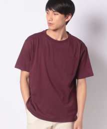 JEANS MATE(ジーンズメイト)/【BLUESTANDARD】ドロップショルダーTシャツ/ワイン