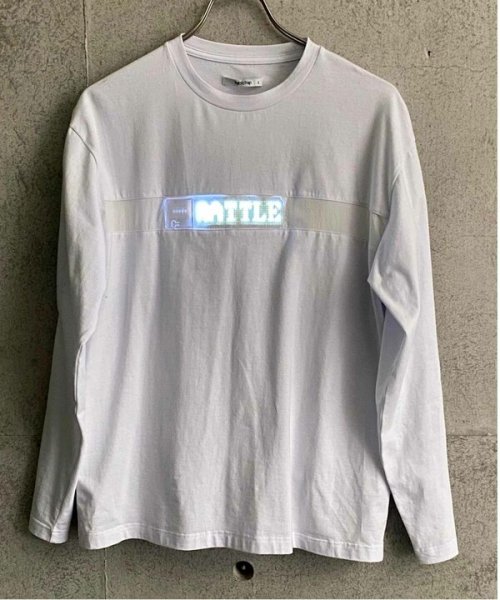 RATTLE TRAP(ラトルトラップ)/LED搭載ロングTシャツ/ホワイト