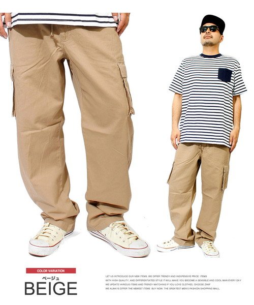 コスビー Cosby カーゴパンツ メンズ 大きいサイズ ミリタリー ワーク ウエストゴム リラックス ゆったり イージーパンツ 春 夏 ワークパンツ チノパ ワンカラーズ One Colors Magaseek