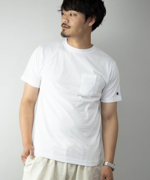 Nylaus(ナイラス)/Champion C3－RS306 C VAPOR ポケット付き 半袖 Tシャツ/ホワイト