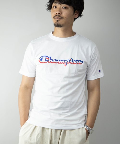 Nylaus(ナイラス)/Champion C3－RS307 C VAPOR ロゴプリント 半袖 Tシャツ/ホワイト