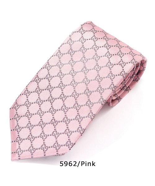 GUCCI(グッチ)/【GUCCI(グッチ)】456524 4B002 イタリア製 シルクネクタイ GGロゴ/Pink
