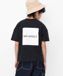 RAT EFFECT(ラット エフェクト)/バックボックスプリント半袖Tシャツ/ブラック