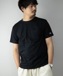 Nylaus(ナイラス)/Champion C3－M349 ガーメントウォッシュ ポケット付き 半袖 Tシャツ/ブラック