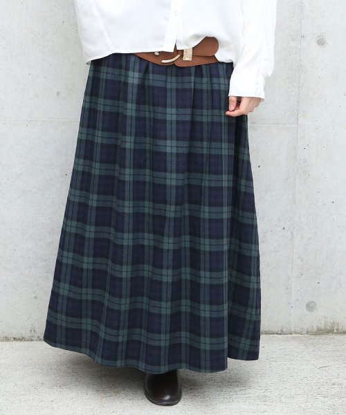 ブラックウォッチロングスカート オシャレウォーカー Osharewalker Magaseek