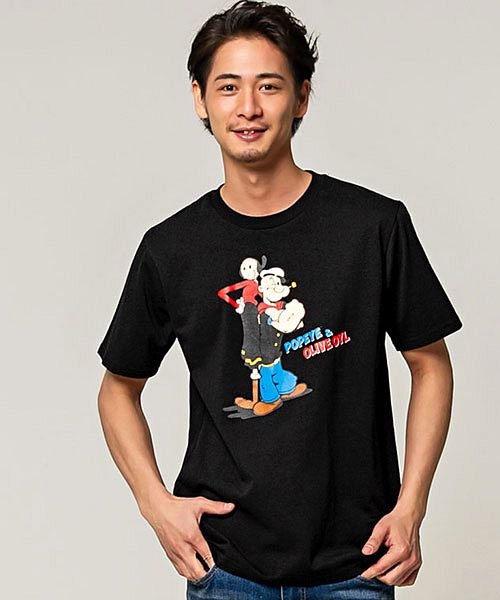 Popeye ポパイ ポパイ オリーブオイルプリントクルーネック半袖tシャツ エスビーセレクト Sb Select Magaseek