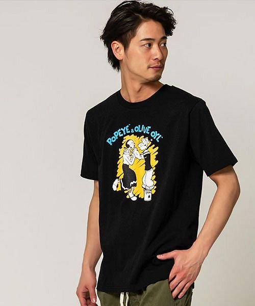 Popeye ポパイ ポパイ オリーブオイルプリントクルーネック半袖tシャツ エスビーセレクト Sb Select Magaseek