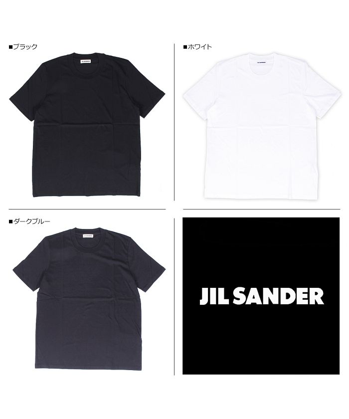 ジルサンダー JIL SANDER Tシャツ メンズ レディース 半袖 カットソー 無地 CREW NECK T－SHIRT ブラック ホワイト  ダーク ブルー