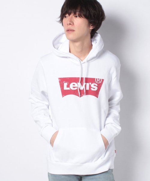 LEVI’S OUTLET(リーバイスアウトレット)/GRAPHIC PO HOODIE T3 BW PO HOODIE WHITE/ナチュラル