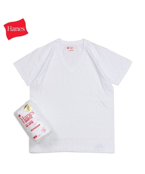 セール ヘインズ Hanes Tシャツ メンズ レディース ジャパンフィット 半袖 2枚組 Vネック ホワイト 白 H5315 ヘインズ Hanes Magaseek