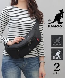 KANGOL(KANGOL)/KANGOL カンゴール ロゴプリント ウエストポーチ ボディバッグ ウエストバッグ/ブラック