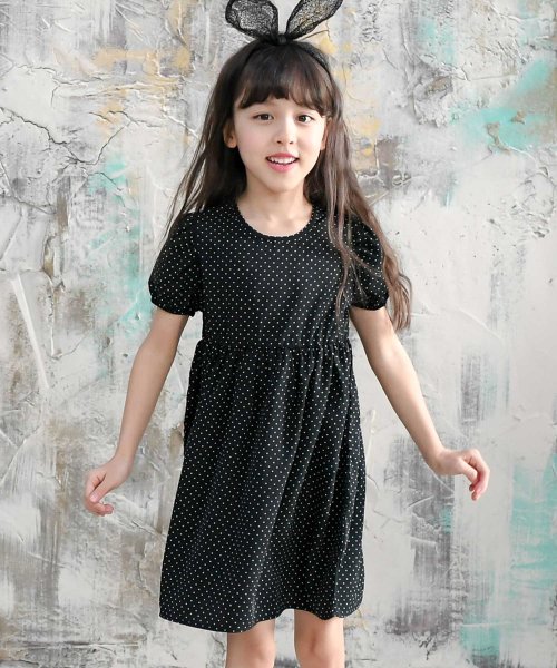 セール パフスリーブドットワンピース 子供服bee 子供服bee Magaseek