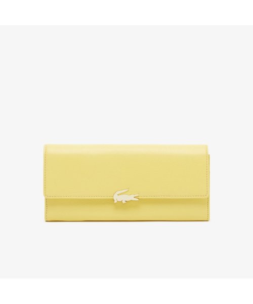 LACOSTE(ラコステ)/Charm ロングフラップウォレット/イエロー