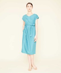 Sybilla(シビラ)/ポリエステルレーヨンデザインドレス/ブルー