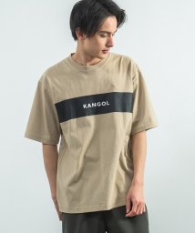 Rocky Monroe(ロッキーモンロー)/KANGOL カンゴール Tシャツ メンズ レディース USAコットン 米綿 半袖 プリント ロゴ ボックス スクエア カジュアル シンプル お揃い ペア プレ/ベージュ系1