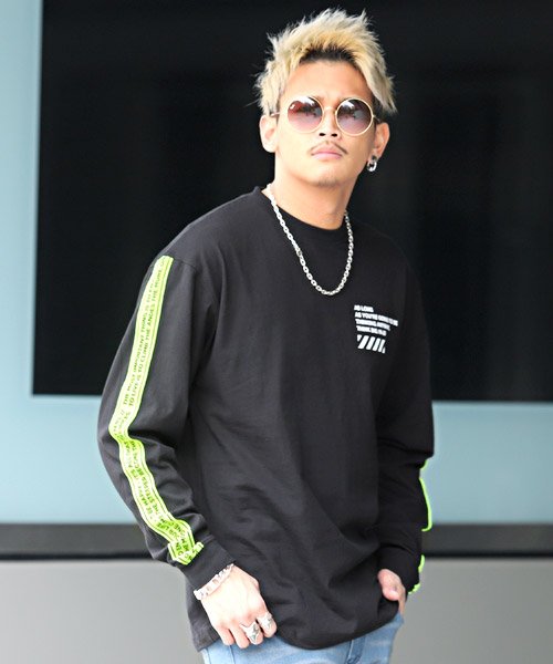 袖テープロングtシャツ ロンt メンズ 長袖tシャツ ビッグシルエット テープ ライン ラグスタイル Luxstyle Magaseek 袖テープロングtシャツ ロンt メンズ 長袖tシャツ ビッグシルエット テープ ライン ラグスタイル Luxstyle Magaseek