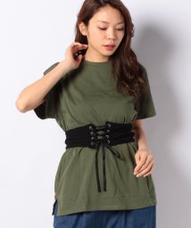 offprice.ec(offprice ec)/【Green Parks/グリーンパークス】・OLIVE コルセット付きチュニック/カーキ