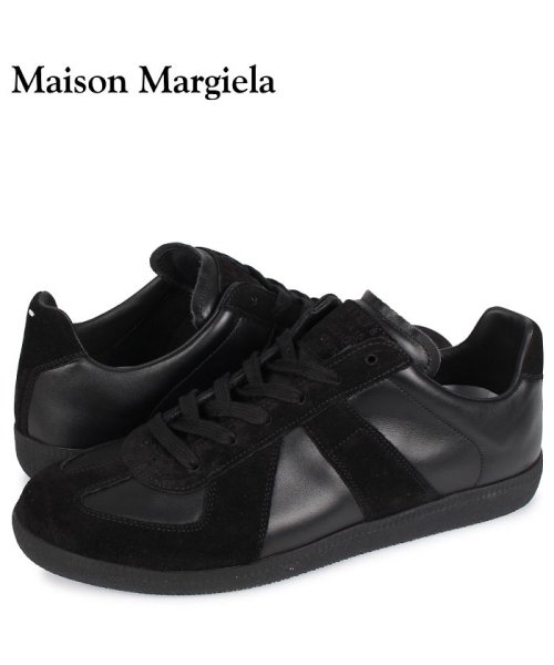 メゾンマルジェラ MAISON MARGIELA レプリカ スニーカー メンズ REPLICA LOW TOP ブラック 黒  S57WS0236(503110203) | メゾンマルジェラ(MAISONMARGIELA) - MAGASEEK