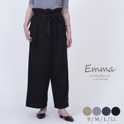 セール ラップ風リボン付きワイドパンツ エマ Emma Magaseek セール ラップ風リボン付きワイドパンツ エマ Emma Magaseek
