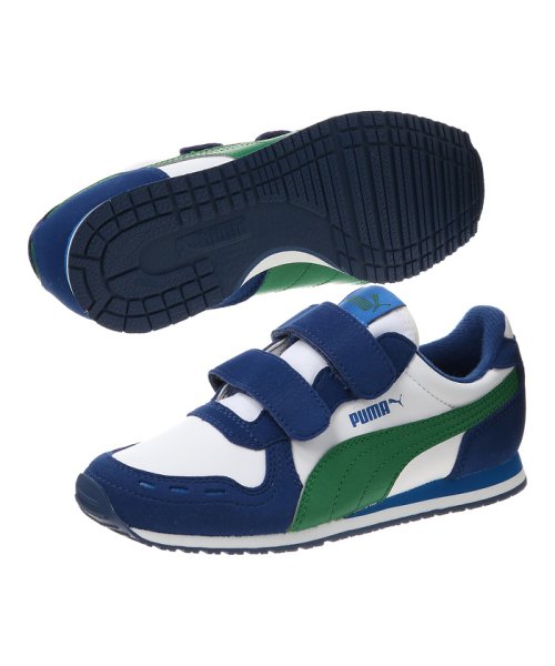 PUMA(プーマ)/キッズ カバナレーサーSL V PS 17－21CM/PUMAWHITE-VERDANTGREEN