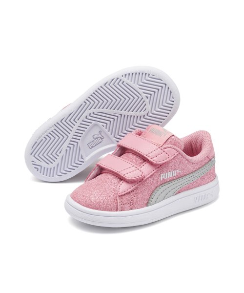 PUMA(PUMA)/ベビー ガールズ プーマ スマッシュ V2 グリッツグラム V スニーカー 12－16cm/PEONY-PUMASILVER-PUMAWHITE