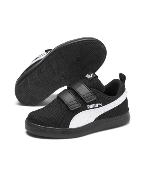 PUMA(プーマ)/キッズ コートフレックス V2 メッシュ V PS スニーカー 17－21cm/PUMABLACK-PUMAWHITE