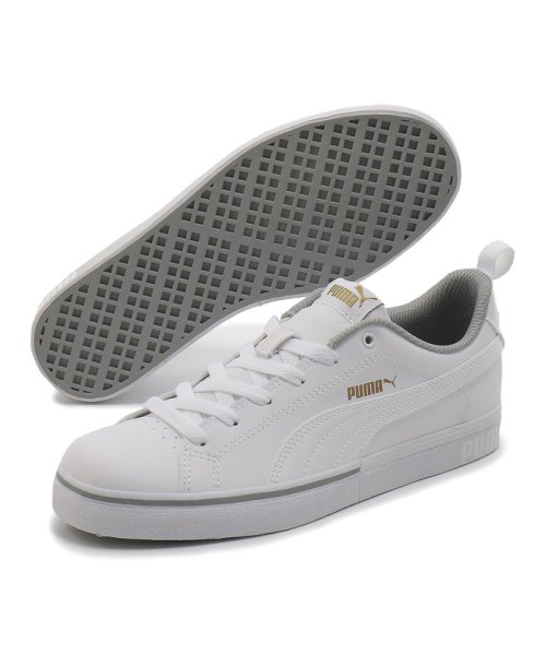 PUMA(プーマ)/キッズ プーマ ブレークポイント VULC BG スニーカー 22－25cm/PUMAWHITE-PUMAWHITE