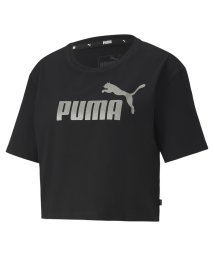 PUMA(プーマ)/ESS+ ウィメンズ クロップド Tシャツ 半袖/PUMABLACK-SILVER
