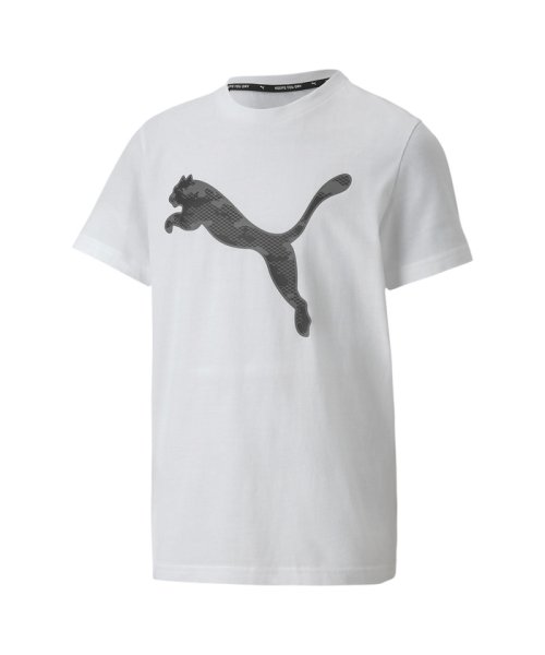 PUMA(プーマ)/キッズ アクティブ スポーツ グラフィック Tシャツ 半袖 120－160cm/PUMAWHITE-