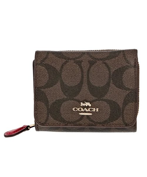 COACH(コーチ)/COACH レディース F41302 三つ折り財布/ブラウン系