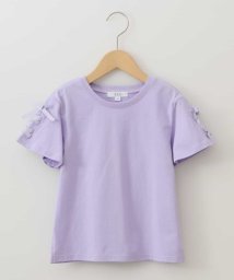 a.v.v(KID'S)(アー・ヴェ・ヴェキッズ)/[100－130]レースアップデザイン半袖Ｔシャツ[WEB限定サイズ]/ラベンダー