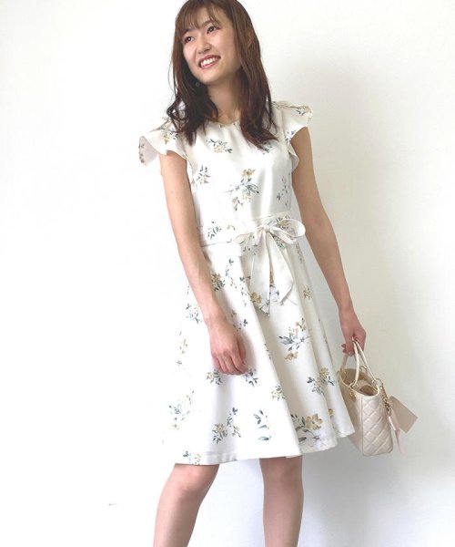セール 袖フレアー花柄ワンピース ミッシュマッシュ Misch Masch Magaseek