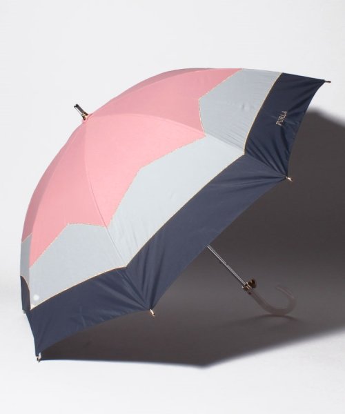 FURLA(フルラ)/FURLA 　晴雨兼用日傘　切り継ぎカラーブロッキング/ピンク