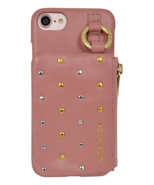 ROSE BUD(ローズバッド)/iphoneケース iPhoneSE第2世代 iPhone8/7/6s/6 ローズバッド ROSEBUD コインケース付き背面ケース ピンク iphonese/ピンク