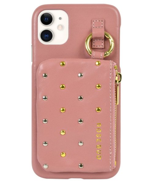 ROSE BUD(ローズバッド)/iphoneケース iPhone11 ローズバッド ROSEBUD コインケース付き背面ケース ピンク iphone11 iphonexr/ピンク