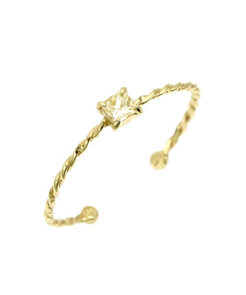 セール K10yg 天然ダイヤモンド Vly プリンセスカット 0 1ct リング フリーlサイズ ジュエリーセレクション Jewelry Selection Magaseek
