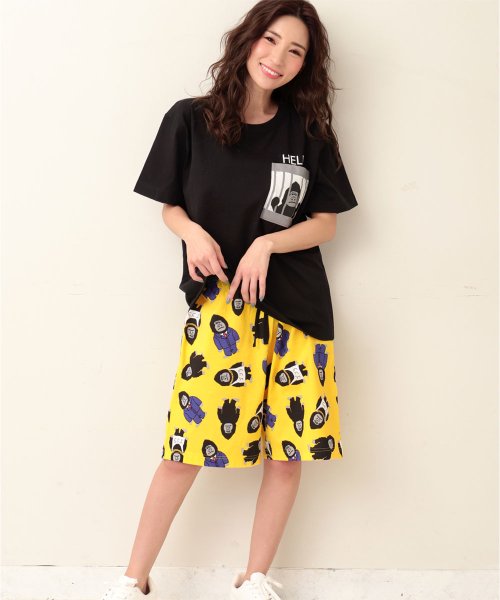 セール 部屋着 セットアップ ポケットｔシャツ 上下セット 男女兼用サイズ Tシャツ ショートパンツ ルームウェア レディース メンズ 夏 半袖 パジャマ 大 エメフィール Aimerfeel Magaseek